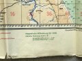 Luftwaffe, Luft-Navigationskarte in Merkatorprojektion, " Östliches Mittelmeer" 1940, gebraucht, Maße 125 cm x 104 cm