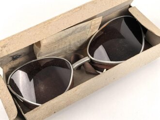 Italien 2.Weltkrieg, Kradmelderbrille, so von deutschen Truppen getragen, weiches Gummi