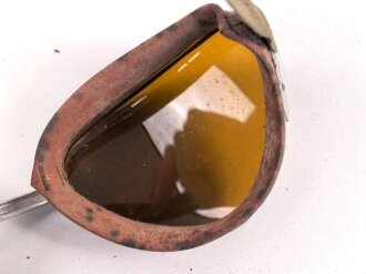 Italien 2.Weltkrieg, Kradmelderbrille, so von deutschen Truppen getragen, weiches Gummi