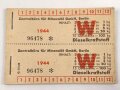 Block Gutscheine für Dieselkraftstoff, datiert 1944