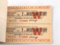 Block Gutscheine für Dieselkraftstoff, datiert 1944