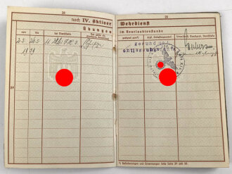 Wehrpaß Heer, eingestellt am 5. September 1938 bei 15.Komp. E. IR 110 Hanau.