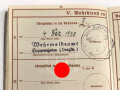 Wehrpaß Heer, eingestellt am 5. September 1938 bei 15.Komp. E. IR 110 Hanau.