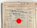 Wehrpaß Heer, eingestellt am 5. September 1938 bei 15.Komp. E. IR 110 Hanau.