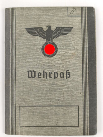 Wehrpaß Heer, Musterung am 8.Feb 1940, kein aktiver Wehrdienst