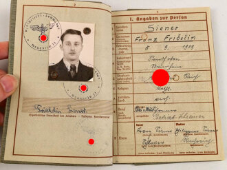 Wehrpaß Heer, Musterung am 8.Feb 1940, kein aktiver Wehrdienst