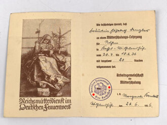 Mitgliedskarte N.S. Frauenschaft einer Angehörigen...
