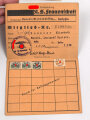 Mitgliedskarte N.S. Frauenschaft einer Angehörigen der Ortsgruppe Kassel Wilhelmshöhe, ausgestellt 1936. Dazu eine Bescheinigung für einen Mütterschulungs Lehrgang