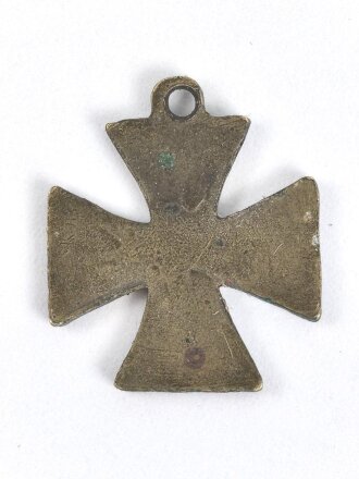 Kaiserreich, Patriotischer Anhänger "Eisernes Kreuz 1870" Breite 14mm