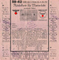 Reichskarte für Marmelade datiert 1944