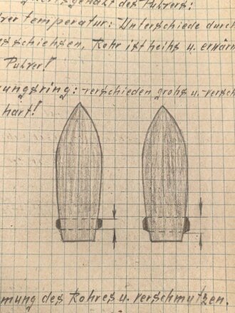 Tagebuch Hitler Jugend mit diversen Aufzeichnungen zum Thema Artillerie. Flakhelfer ? DIN A5