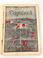 Tagebuch Hitler Jugend mit diversen Aufzeichnungen zum Thema Artillerie. Flakhelfer ? DIN A5