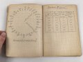 Tagebuch Hitler Jugend mit diversen Aufzeichnungen zum Thema Artillerie. Flakhelfer ? DIN A5