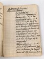 Tagebuch Hitler Jugend mit diversen Aufzeichnungen zum Thema Artillerie. Flakhelfer ? DIN A5