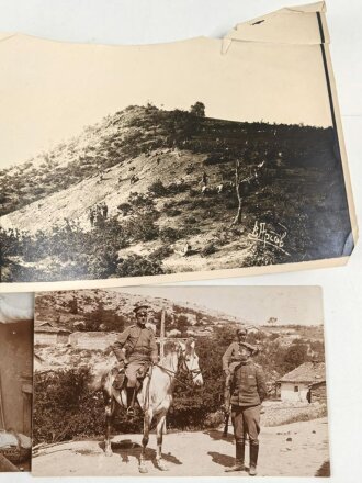 Bulgarien 1. Weltkrieg, Konvolut 5 Fotos, Maße von 6,5 x 17 bis 13,5 x 23cm