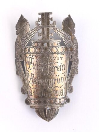 Fahnennagel " Gewidmet vom Turnverein Rebesgrün 1903" Höhe 57mm
