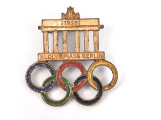 Tragbares Abzeichen Olympiade Berlin 1936. Defekt