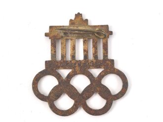 Tragbares Abzeichen Olympiade Berlin 1936. Defekt