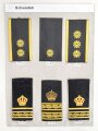 Schweden, Sammlung Rangabzeichen, auf Karton aufgeklebt