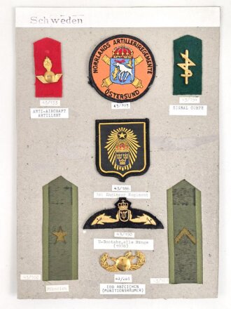 Schweden, Sammlung verschiedener Militärabzeichen,...