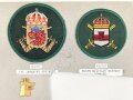 Schweden, Sammlung Armabzeichen und Kragenabzeichen, auf Karton befestigt