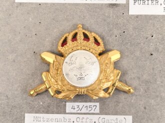 Schweden, Sammlung Mützenabzeichen, auf Karton befestigt