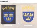 Schweden, Sammlung Ärmelabzeichen und Rangabzeichen, auf Karton geklebt