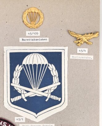 Schweden, Sammlung Abzeichen der Fallschirmtruppe, auf...