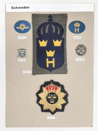 Schweden, Sammlung verschiedener Militärabzeichen,...