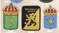 Schweden, Sammlung Ärmelabzeichen, auf Karton geklebt