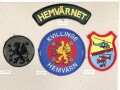 Schweden, Sammlung Ärmelabzeichen, auf Karton getackert