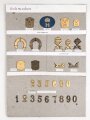 Schweden, Sammlung Regimentsabzeichen, auf Karton befestigt