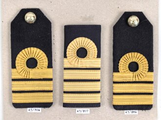 Schweden, Sammlung Rangabzeichen der Marine, auf Karton geklebt