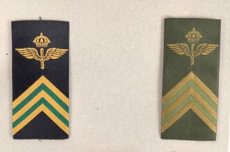 Schweden, Sammlung Rangabzeichen der Luftwaffe, auf...