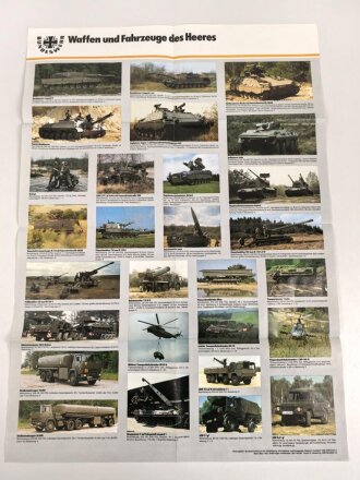 Bundeswehr , Plakat Stand 1982 "Waffen und Fahrzeuge...