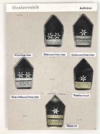 Türkei, Sammlung Rangabzeichen, auf Karton getackert