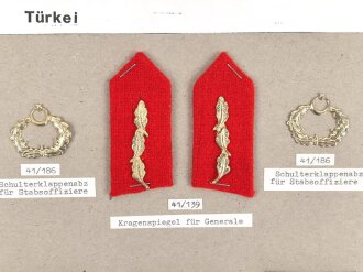 Türkei, Sammlung Schulterklappenaufschübe und...
