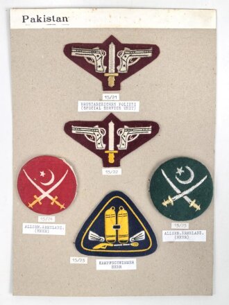 Pakistan, Sammlung Ärmelabzeichen und...