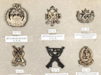Pakistan, Sammlung Mützen- und Kragenabzeichen, auf...