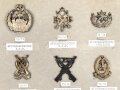 Pakistan, Sammlung Mützen- und Kragenabzeichen, auf Karton geklebt