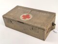 KFZ Verbandkasten Wehrmacht. Einheitsfarbe Originallack, ungereinigt