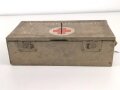 KFZ Verbandkasten Wehrmacht. Einheitsfarbe Originallack, ungereinigt