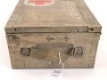 KFZ Verbandkasten Wehrmacht. Einheitsfarbe Originallack, ungereinigt