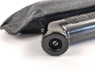 Luftdruckprüfer " Motometer" aus brauner Preßmasse, in Hülle. Optisch gut, Funktion nicht geprüft