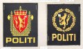 Norwegen, Sammlung verschiedener Abzeichen der Polizei, auf Karton getackert