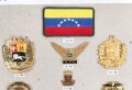 Venezuela, Sammlung verschiedene Abzeichen, auf Karton befestigt