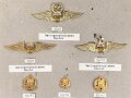 Venezuela, Sammlung verschiedene Abzeichen der Luftwaffe, auf Karton befestigt