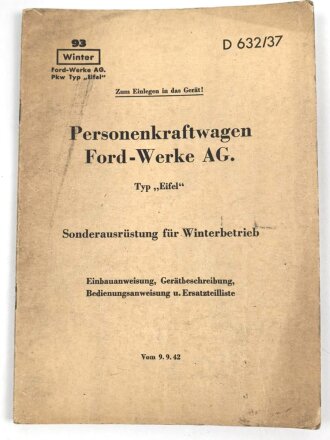 D632/37 " Personenkraftwagen Ford Werke AG, Typ...