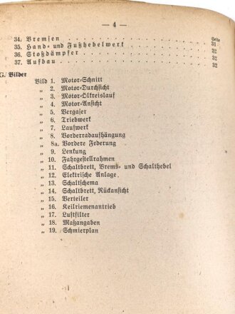 D662/6 "Leichter Personenkraftwagen Baumuster K1 Typ 82" , Gerätbeschreibung und Bedienungsanweisung zum Fahrgestell vom 1.7.40