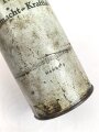 " Stoßdämpferoel TL 6027 für Wehrmacht Kraftfahrzeuge" Etwa zur Hälfte gefüllt, ungereinigt